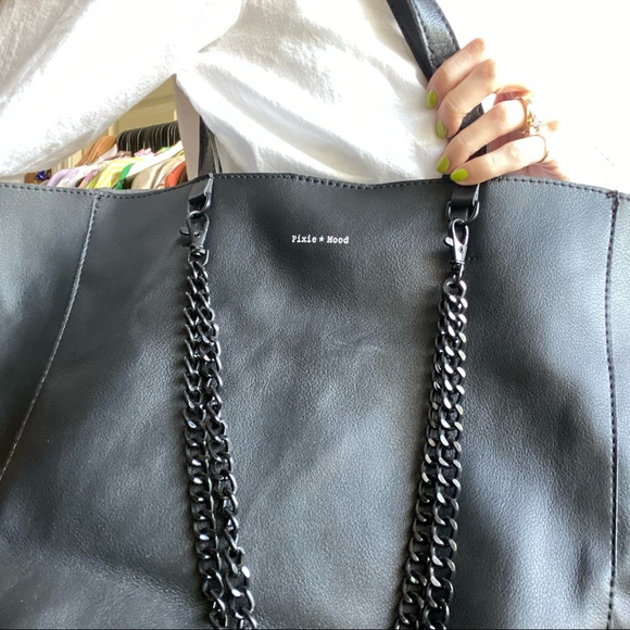 ✨SOLD✨ 2 in 1 black faux leather bag - Picture 2 of 8